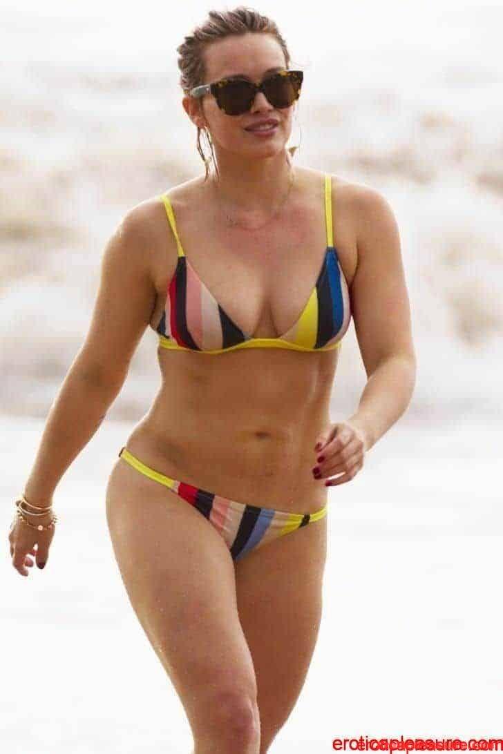 Hilary Duff Chased the Sun at Hawaii Maui in Bikini