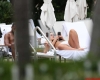 Ashley Graham – White Bikini At A Pool In Miami