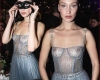Bella Hadid Shows Her Nipples In A See Trough Dress