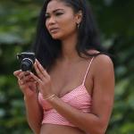 Chanel Iman Wears A Pink Bikini In Hawaii 