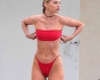 Elsa Hosk Booty In Red Bikini In Antibes 