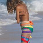Jourdan Dunn Topless As She Slips Into Swimwear