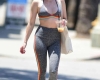 Emma Robets Sexy Cameltoe In Grey Leggings And Sports Bra