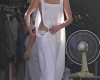Amber Heard In White Long Dress In Her Garage In Los Angeles 