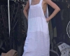 Amber Heard In White Long Dress In Her Garage In Los Angeles