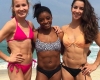 Aly Raisman, Simone Biles, And Madison Kocian In Bikinis At Rio De Janeiro Beach In August 