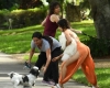 camila cabello struggle with his dog while out on a walk in miami florida 05